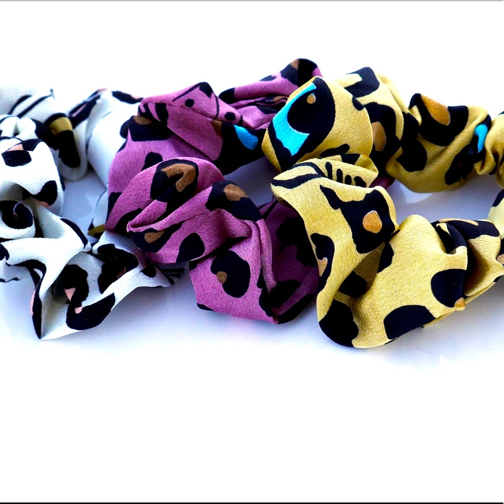 Wild Vibes Silky Leopard Scrunchies
